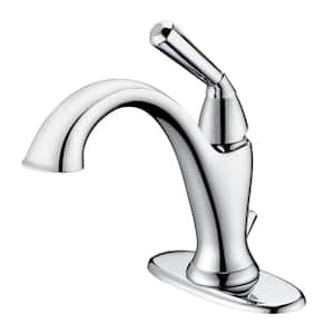 Z Single Hole Single-Handle Bathroom Faucet Scratch Resist with Drain Assembly in Polished Chrome