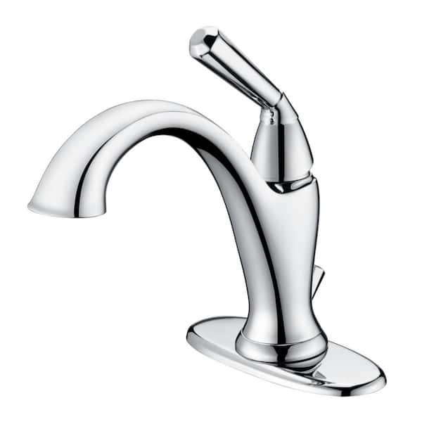 Ultra Faucets Z Single Hole Single-Handle Bathroom Faucet Scratch Resist with Drain Assembly in Polished Chrome