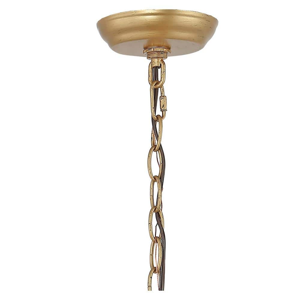 Ojai 10" Brass Gold Iron LED Pendant with Adjustable Chain