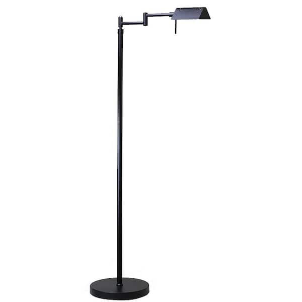 O'Bright FL05D, 55in, Black, Full Range Dimmable LED Pharmacy Floor Lamp, 12W LED, 360 Degree Swing Arms, Adjustable Heights