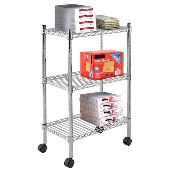 3 Tier Wire Shelving Chrome - Brightroom™