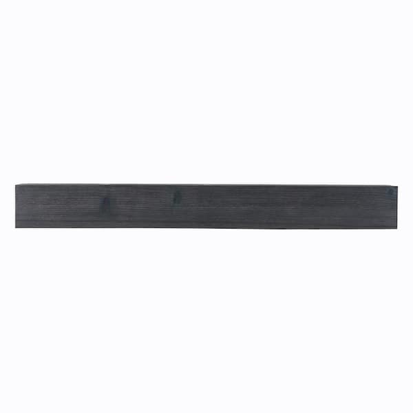 Weathered Beam 60 in. Gray Cap-Shelf Mantel
