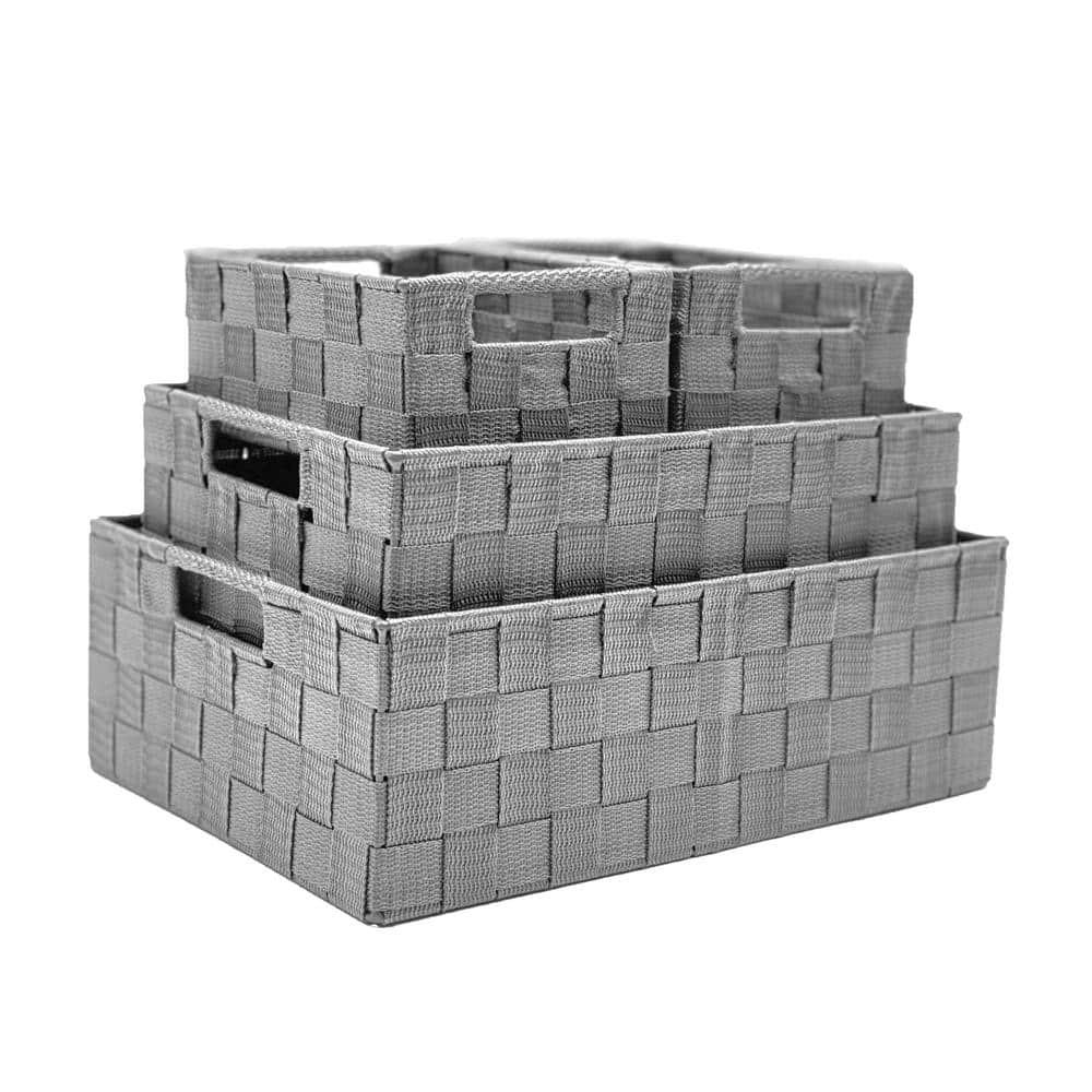 Handcrafted 4 Home 4.7 in. H x 9.8 in. W x 13.8 in. D Gray Plastic Cube