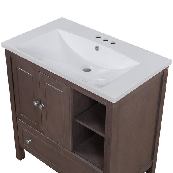 30 in. W x 18.4 in. D x 31.5 in. H Grey Frame Bathroom Locker Bathroom  Vanity Mirror MDF Wood SKU-110103 - The Home Depot