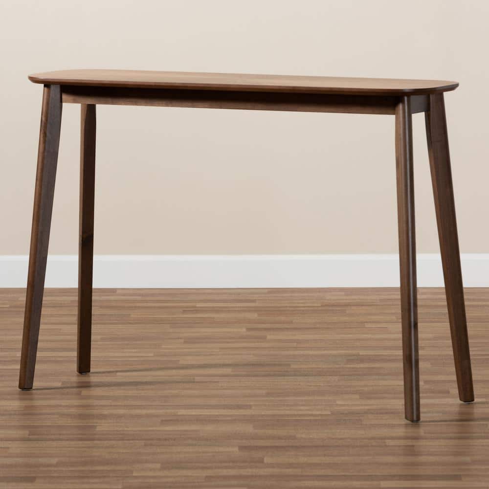 Wendy Walnut Mid-Century Modern Wood Console Table