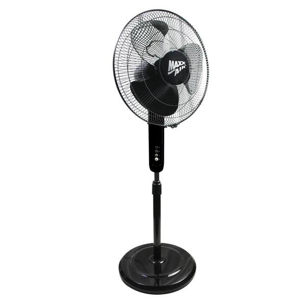 Maxx Air Adjustable-Height 16 in. Oscillating Pedestal Fan with Safety Fuse