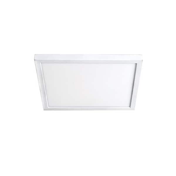 WAC LIMITED Square 11 in. 1-Light White LED Flush Mount 3000K