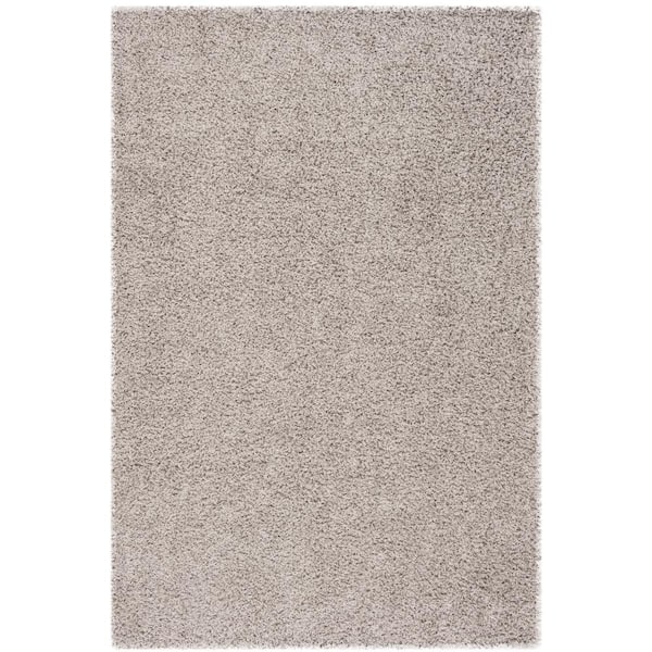Athens Shag Silver 4 ft. x 6 ft. Geometric Area Rug