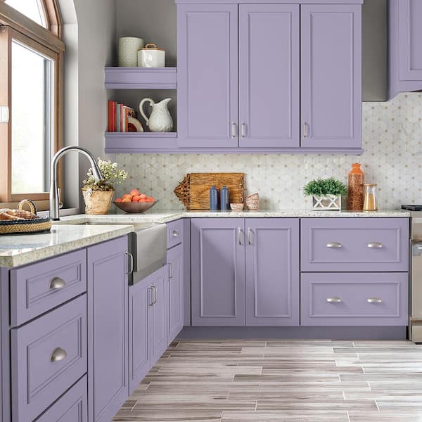 BEHR PREMIUM 1 qt. #M560-3 Grape Hyacinth Semi-Gloss Enamel