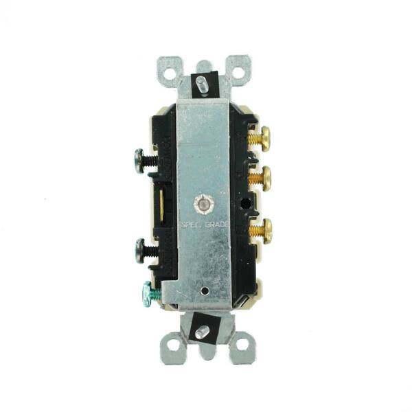 Switch ライト Leviton 15 Amp 3-Way Double Toggle Switch, Ivory 5241-IKS 5241-IKS