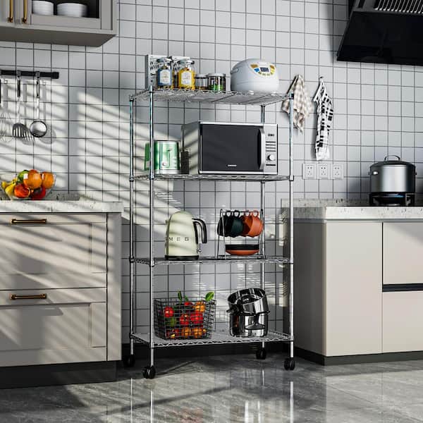 Stainless steel kitchen rack and shelf designs