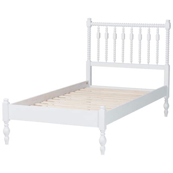 Baxton Studio Callison White Wood Frame Twin Platform Bed 271