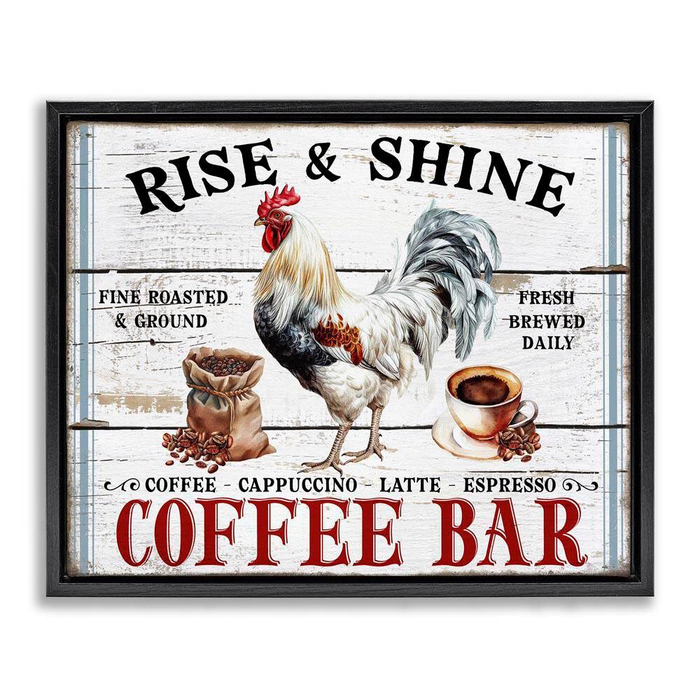 Rise & Shine Coffee Bar by Creatif Belle Black Floater Frame Food Graphic Art Print 17 in. x 21 in. price history on PriceWatchPro