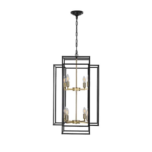 Sunpez 18 in. W 8-Lights Chandelier Light Fixtures for Entryway