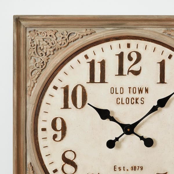 Antique Vintage Metal Home Roman Numeral Mantlepiece Novelty Bulb Clock Large 