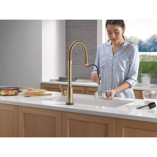 Delta Trinsic Spring Gold Touch2O Touchless Technology Single