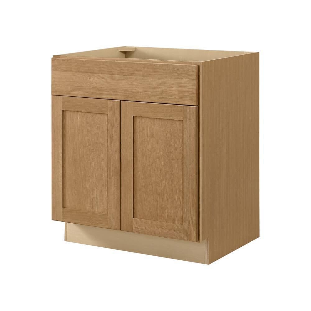 Avondale 30 in. W x 24 in. D x 34.5 in. H Ready to Assemble Plywood Shaker Base Kitchen Cabinet in White Oak price history on PriceWatchPro