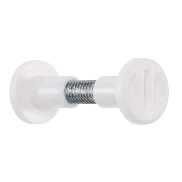 6 mm x 30 mm Zinc-Plated Connecting Screw with White Plastic Slotted Caps