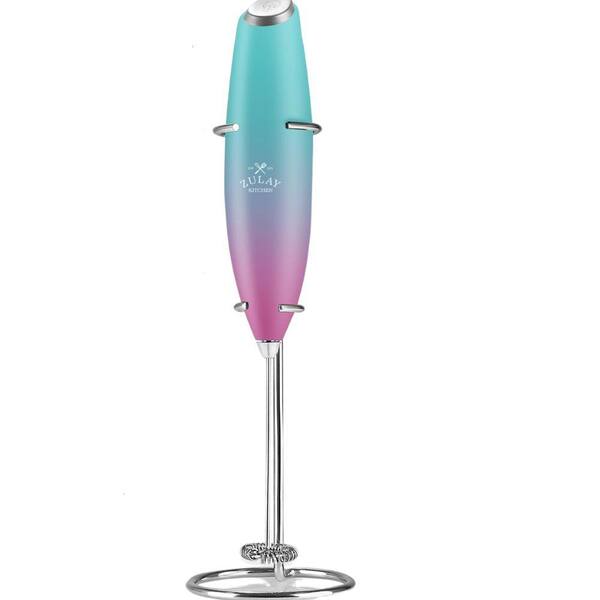 Zulay Kitchen Powerful Milk Frothier Handheld Foam Maker for Lattes Bubblegum ZMLKFRTHRTL