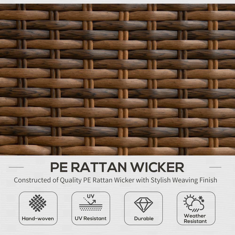Gray Wicker 4-Piece Outdoor Seating Set with Cushions