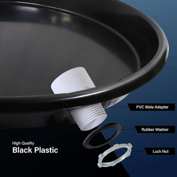 28 in. Plastic Water Heater Drain Pan