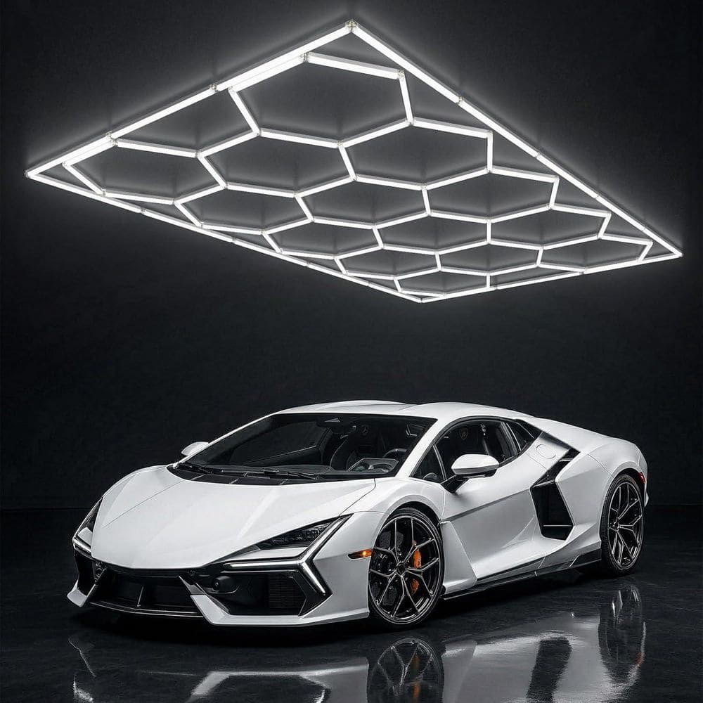15 ft. 600-Watt 72000LM 14-Grids Hexagon 5000K Honeycomb for Garage, Basement, Car Care Center,Gym Shop Light price history on PriceWatchPro