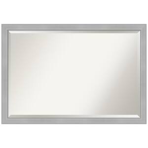 Vista Brushed Nickel Narrow 38.5 in. H x 26.5 in. W Framed Wall Mirror