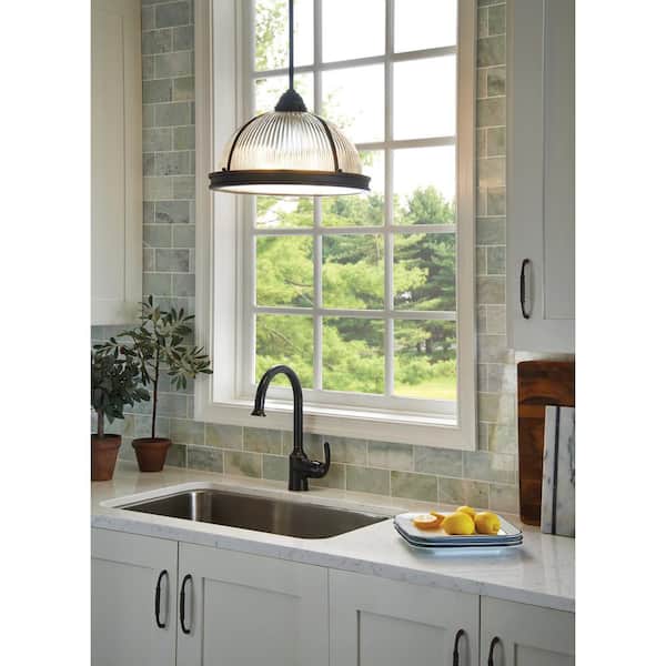 Pratt Street Prismatic 11 in. W 1-Light Brushed Nickel Pendant