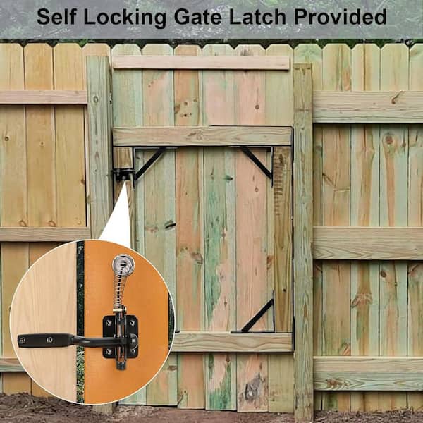 Anti Sag Gate Frame Kit Heavy Duty Fence Gate Kit Gate Corner Brace Bracket Adjustable Hardware Latch Wooden Fences Walk Gates Garden Doors Corral Gates Wood Windo