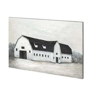 "Sawmill Creek II" Farmhouse Barn - Original Hand Painted on Wood Oil Painting 60 in. x 40 in.