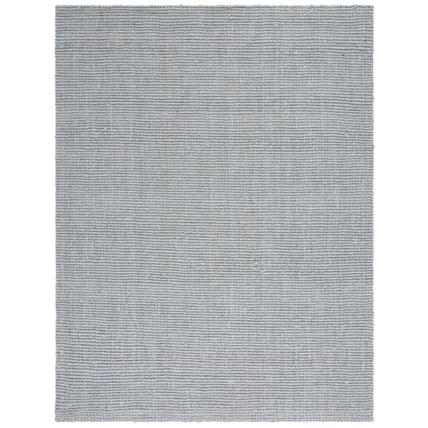 SAFAVIEH Natural Fiber Gray 9 ft. x 12 ft. Woven Cross Stitch Area Rug