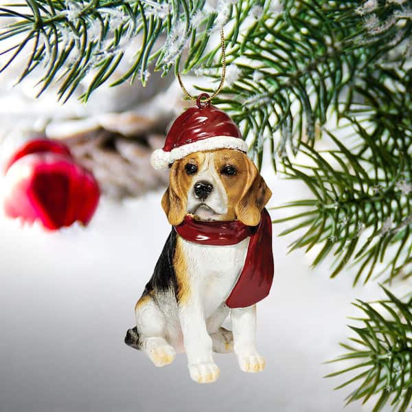 Design Toscano 3.5 in. Beagle Holiday Dog Ornament Sculpture JH576327 - The  Home Depot