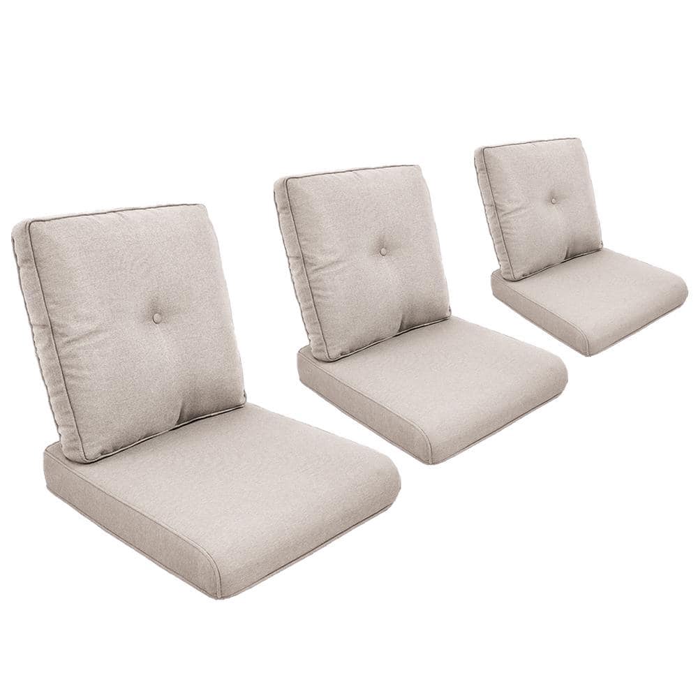 ArcoBay 22 in. x 25 in. x 4 in. 6-Piece Deep Seating Outdoor Lounge Chair Replacement Cushion Set in Beige price history on PriceWatchPro