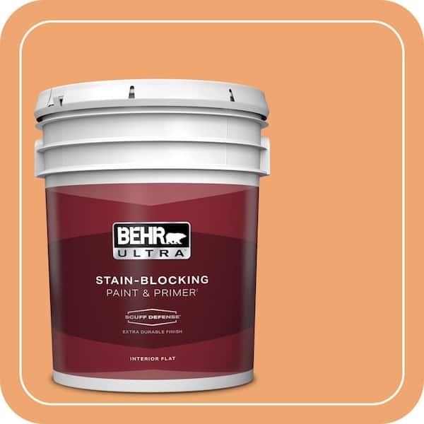 BEHR ULTRA 5 gal. Home Decorators Collection #HDC-SP16-04 Apricot Jam Extra Durable Flat Interior Paint & Primer