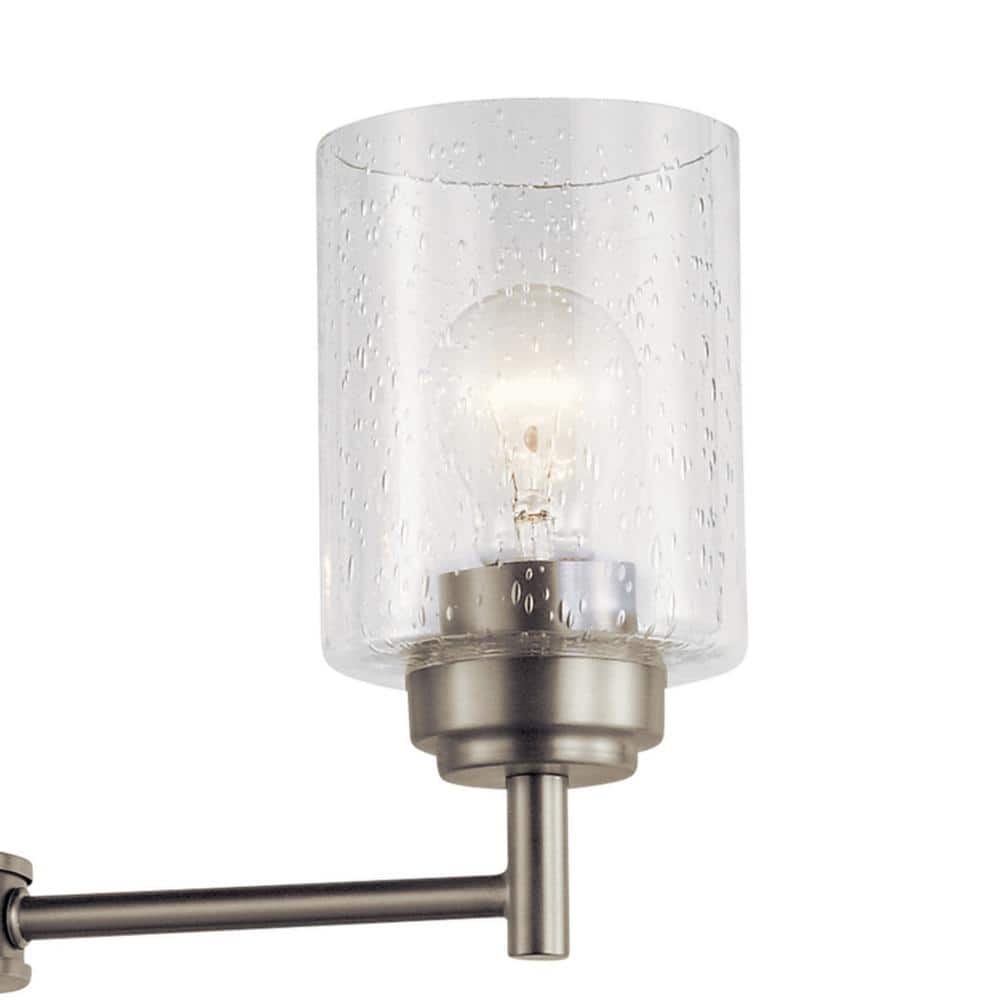 Winslow 18" Brushed Nickel Mini Chandelier with Clear Glass