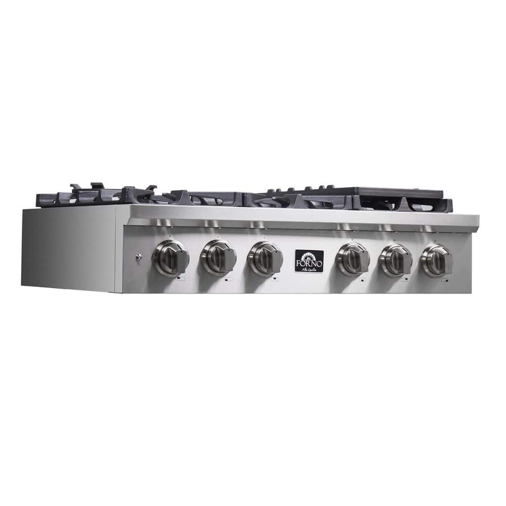 36" Stainless Steel 6 Burner Propane Gas Rangetop