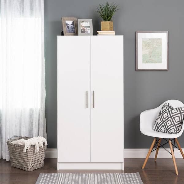 Tall Wardrobe Cabinet 2 Door (1 Fixed Shelf W/Clothes Rod) 32-1/4W x –  GarageCabinets.com