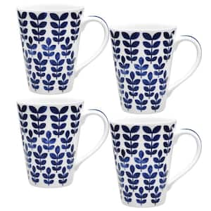 Sandefjord Porcelain Set Of 4 Mugs, 12 oz.