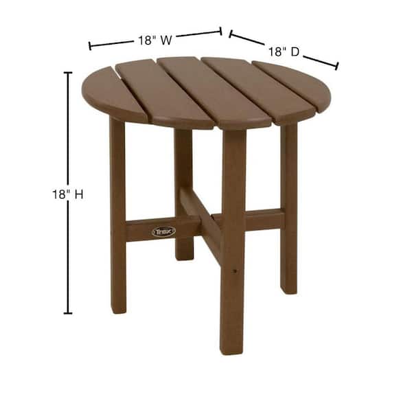 Trex Outdoor Furniture Cape Cod 18 in. Tree House Round Plastic
