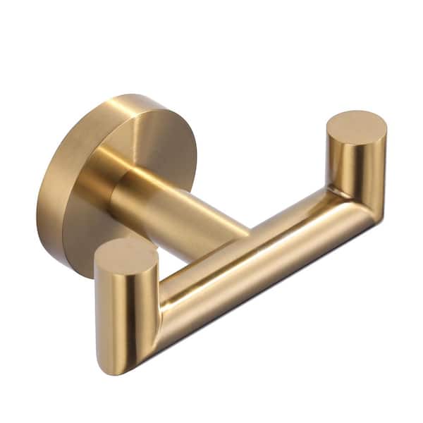 ARCORA J-Hook Double Robe/Towel Hook Stainless Steel in Gold