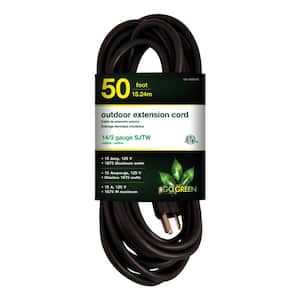50 ft. 14/3 SJTW Outdoor Extension Cord, Black
