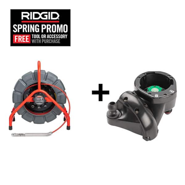 SeeSnake Mini Pro Sewer Camera Inspection Reel (200 ft. Cable for 1.5 in.-8 in. Lines) and CSx VIA Adapter Mount Bundle