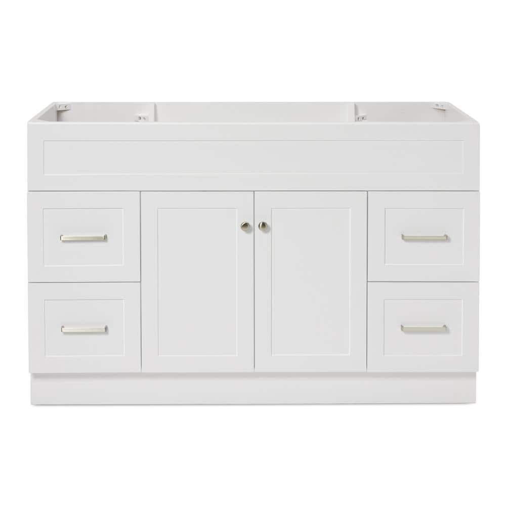 Hamlet 54" White Wood Freestanding Vanity Cabinet
