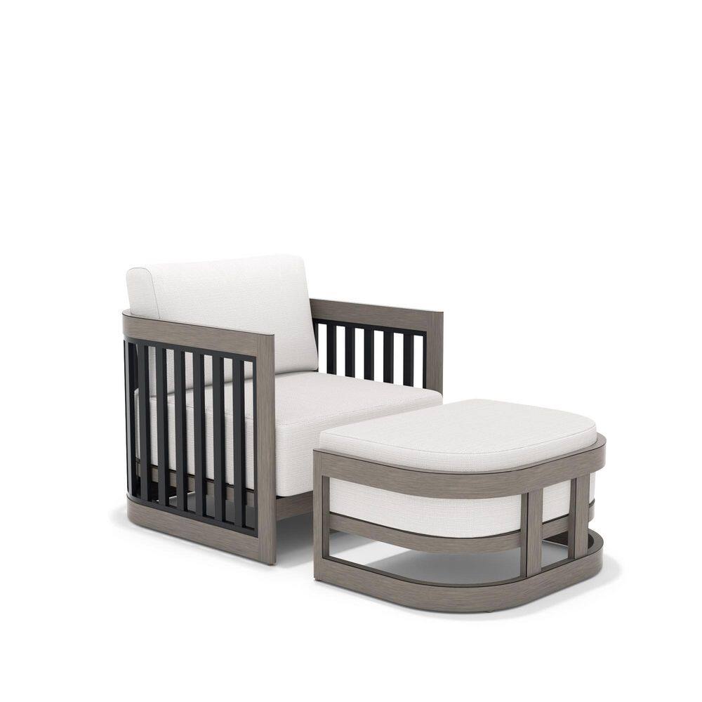 Sereno 2-Piece Gray Aluminum Outdoor Conversation Set with White Cushion price history on PriceWatchPro
