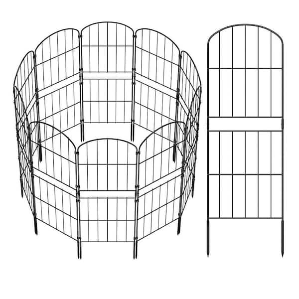 38 in. Metal Decorative Garden Fence Rustproof Wire Border with Plastic Stakes 10ft Long for Yard and Patio