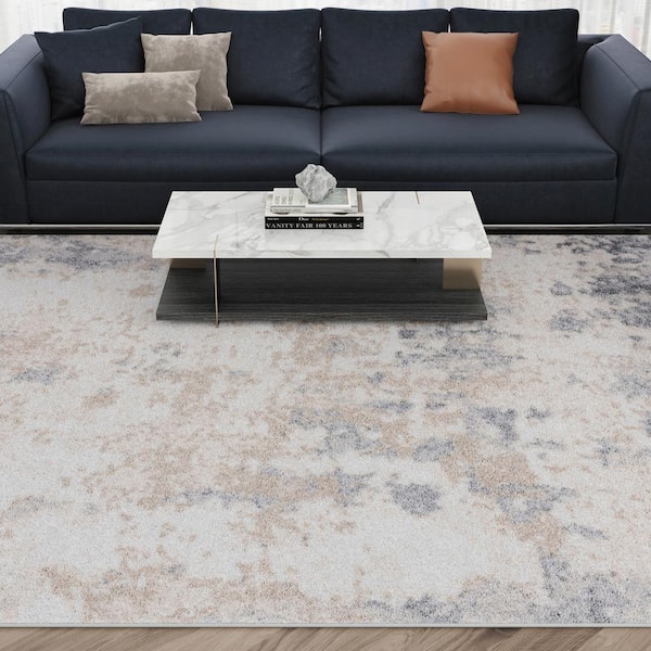Diamond Abstract Gray 5 ft. x 8 ft. Indoor Area Rug