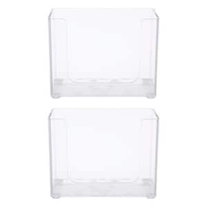 Storage Made Simple Freestanding Open Front Organizer Bin in Clear (Set of 2)