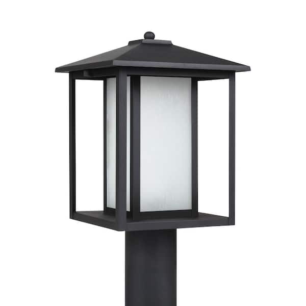 Generation Lighting Hunnington 1-Light Outdoor Black Lamp Post Light