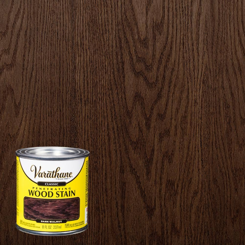 Varathane 8 Oz Dark Walnut Classic Wood Interior Stain 339744 The Home Depot