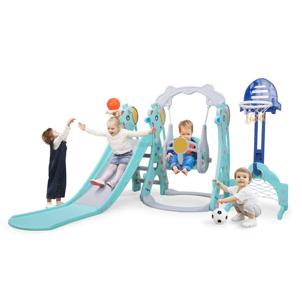 Nyeekoy In Toddler Slide and Swing Play-Set Baby's Activity Center  TH17L0758 The Home Depot